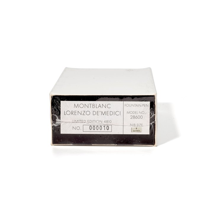MONTBLANC. A LIMITED EDITION SILVER AND RESIN FOUNTAIN PEN Lorenzo de Medici, 1992
