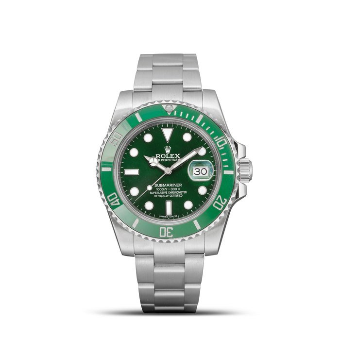 Rolex ROLEX | SUBMARINER "HULK", REF.116610LV, A STAINLESS STEEL BRACELET WATCH WITH DATE, CIRCA 2011 · 116610LV