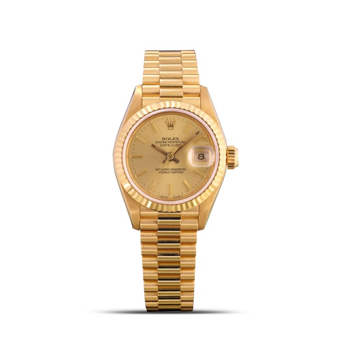 ROLEX | DATEJUST, REF.69178, A YELLOW GOLD BRACELET WATCH WITH DATE, CIRCA 1990