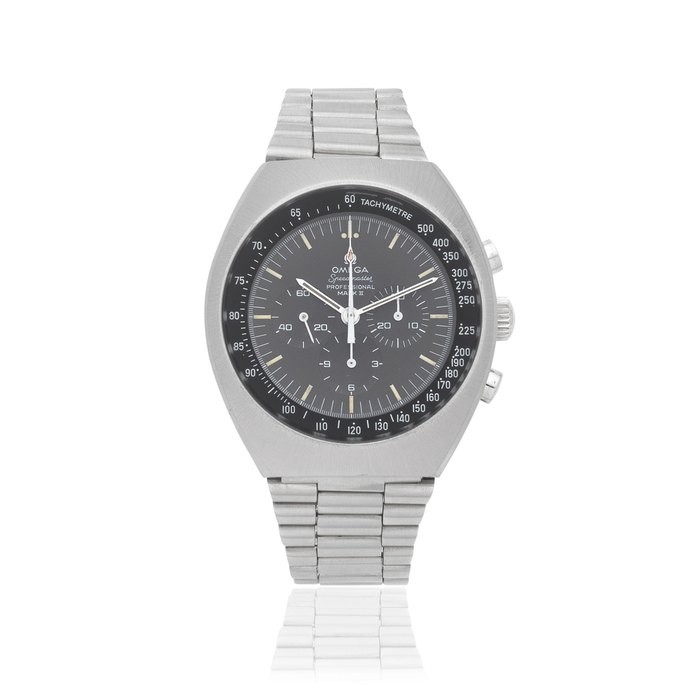 Omega. A stainless steel manual wind chronograph bracelet watch Speedmaster Mark II, Ref: 145.0014, Circa 1969
