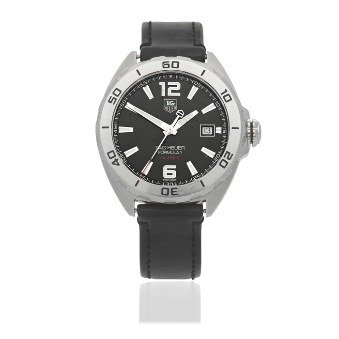 TAG Heuer. A stainless steel automatic calendar wristwatch Formula 1 Calibre 5 , Ref: WAZ2113, Purchased 13th September 2015