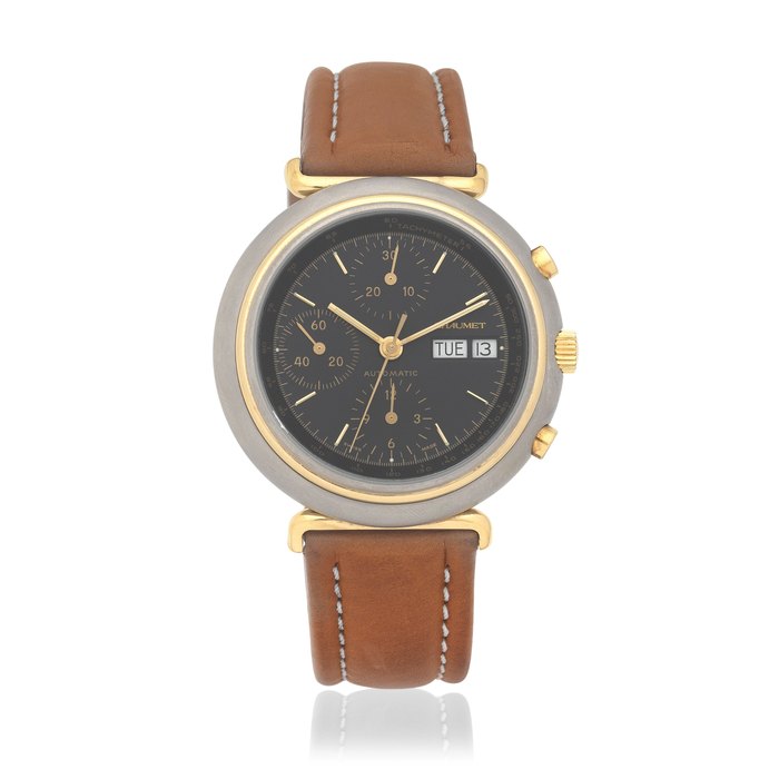 Chaumet. A titanium and gold automatic calendar chronograph wristwatch Ref: 247, Circa 2000