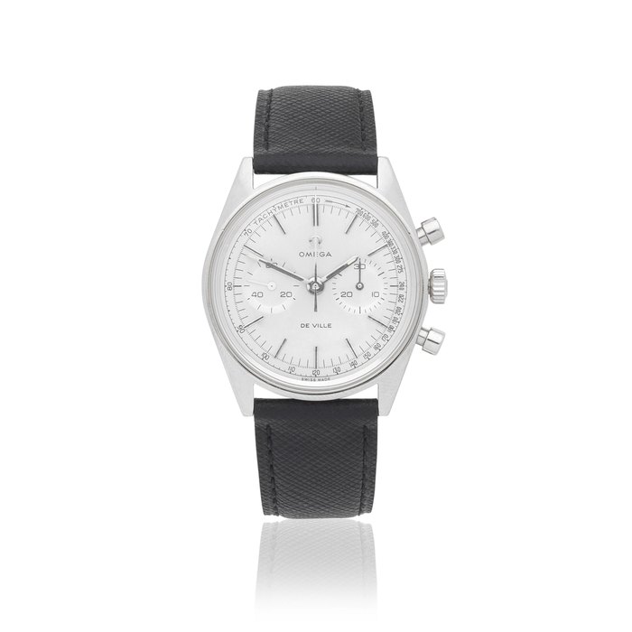 Omega. A stainless steel manual wind chronograph wristwatch De Ville, Ref: ST 145.017, Produced 19th May 1969