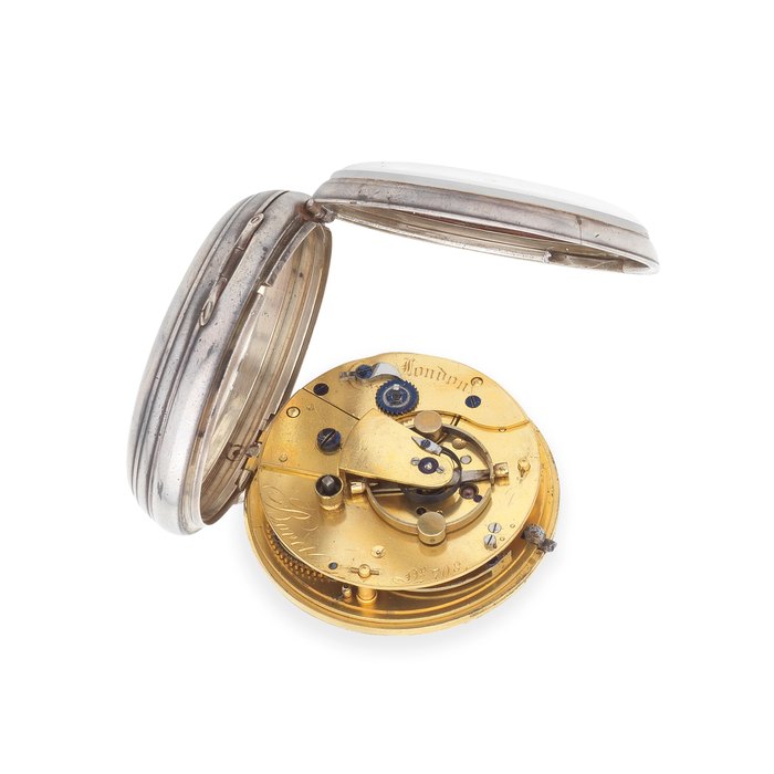 Bovet, London. A silver key wind open face chronometer pocket watch London Hallmark for 1835