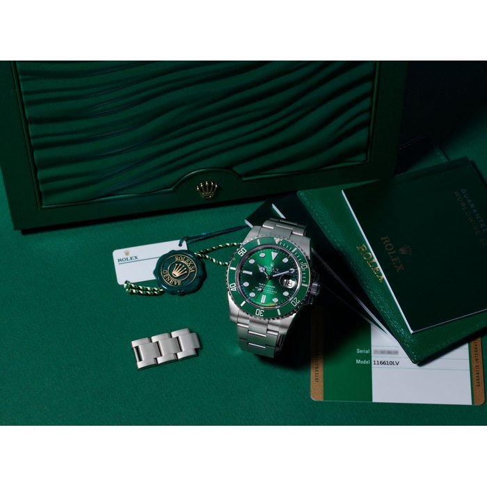 Rolex ROLEX | SUBMARINER "HULK", REF.116610LV, A STAINLESS STEEL BRACELET WATCH WITH CERAMIC BEZEL AND DATE, CIRCA 2018 · 116610LV