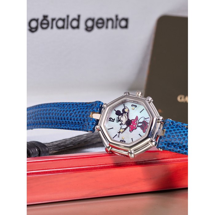 GÉRALD GENTA | DISNEY - MINNIE MOUSE, REF.G3499.7, A STAINLESS STEEL WRISTWATCH WITH MOTHER-OF-PEARL DIAL, CIRCA 1998