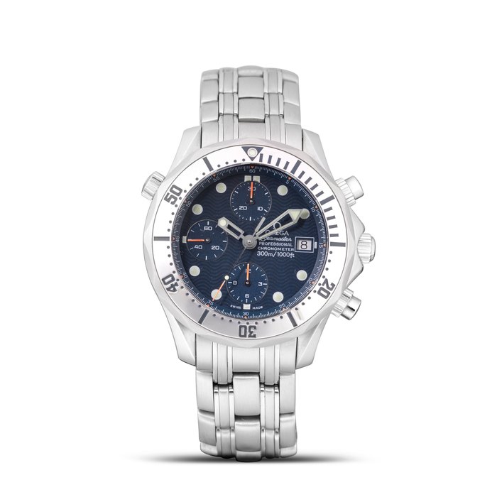 OMEGA | SEAMASTER, REF.2598.80.00, A STAINLESS STEEL CHRONOGRAPH BRACELET WATCH WTIH HELIUM ESCAPE VALVE, CIRCA 2000