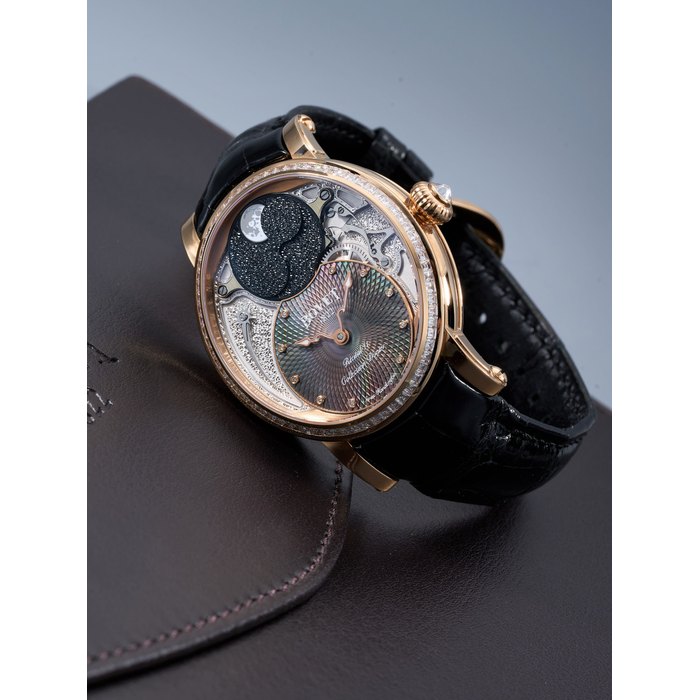 BOVET | DIMIER - RÉCITAL 11 MISS ALEXANDRA, REF.DTR11, A RARE NEW OLD STOCK PINK GOLD AND DIAMOND-SET WRISTWATCH WITH MOONPHASE AND MOTHER-OF-PEARL, CIRCA 2016
