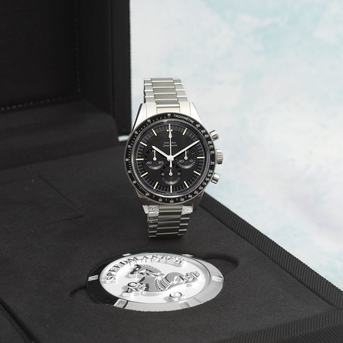 Omega. A stainless steel manual wind chronograph bracelet watch Speedmaster Calibre 321, Ref: 311.30.40.30.01.001, Purchased 23rd February 2021