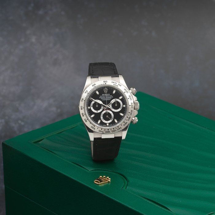 Rolex. A fine 18K white gold automatic chronograph wristwatch Cosmograph Daytona, Ref: 116519, Circa 2006