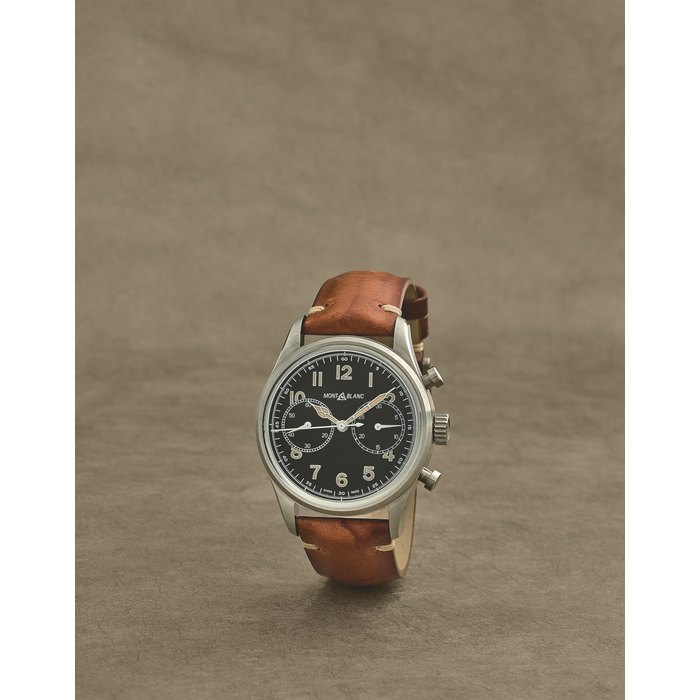 Montblanc. Chronographe bracelet en acier mouvement automatique Montblanc. A stainless steel automatic chronograph wristwatch 1858 Chronograph, Ref: 7456, Circa 2018