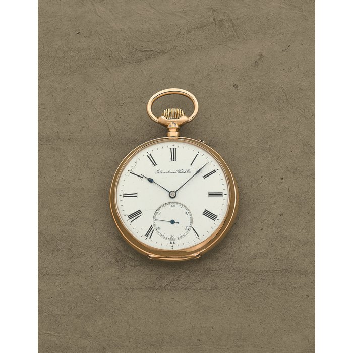 International Watch Company. Montre de gousset à cadran ouvert en or jaune 18K (750) remontoir au pendant International Watch Company. An 18K gold keyless wind open face pocket watch Circa 1905