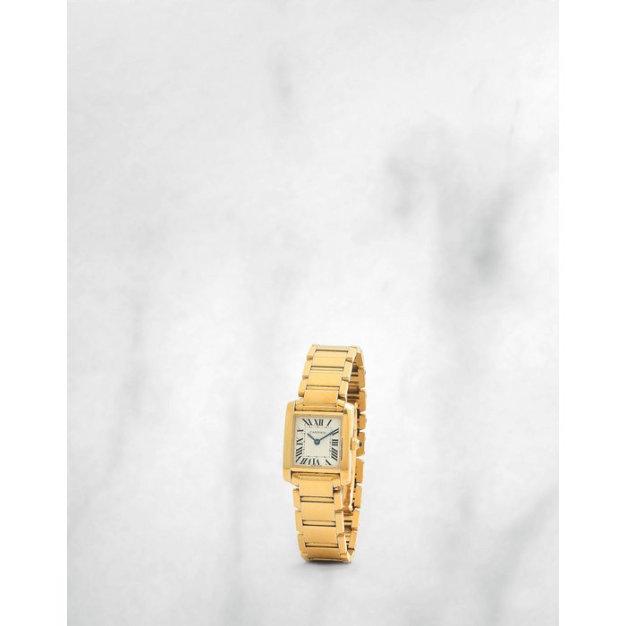 Cartier. Montre bracelet de dame en or jaune 18K (750) mouvement quartz Cartier. A lady's 18K gold quartz bracelet watch Tank Française, Ref: 2385, Circa 2005