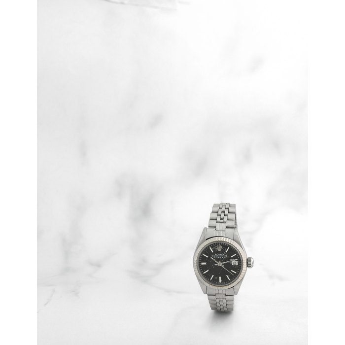 Rolex. Montre bracelet de dame en acier avec date mouvement automatique Rolex. A lady's stainless steel automatic calendar bracelet watch Oyster Perpetual Date, Ref: 6916, Circa 1973
