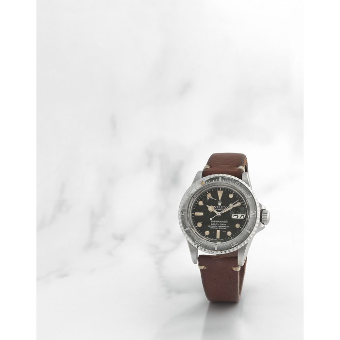 Rolex. Montre bracelet en acier avec date mouvement automatique Rolex. A stainlees steel automatic calendar wristwatch Submariner Date, Ref: 1680, Circa 1970