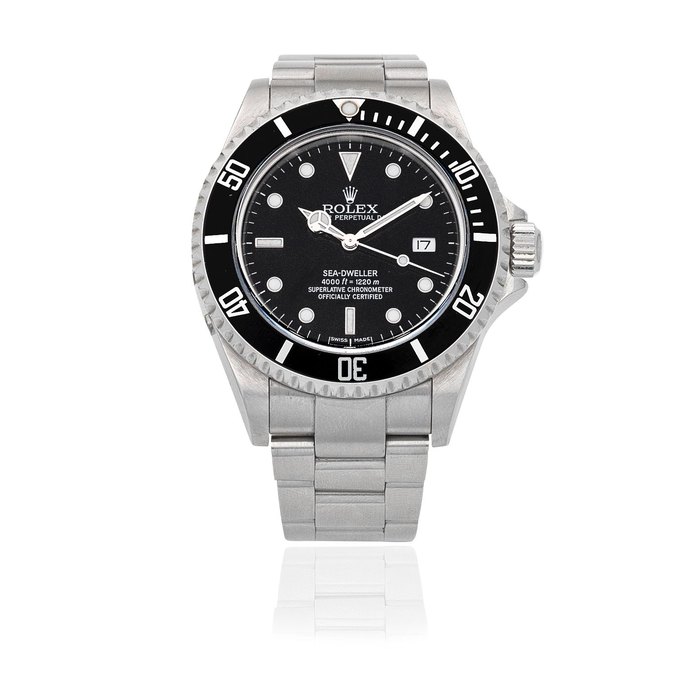 Rolex. A stainless steel automatic calendar bracelet watch Sea-Dweller, Ref: 16600, Purchased 26th April 2005