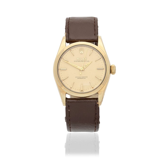 Rolex Rolex. A stainless steel and gold capped automatic wristwatch Oyster Perpetual, Ref: 6634, Circa 1959, Price & Market Data