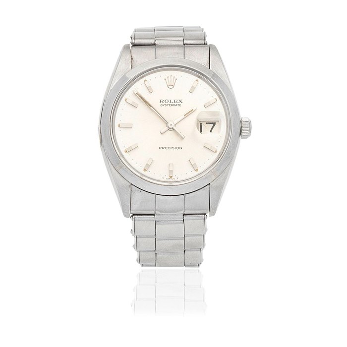 Rolex. A stainless steel manual wind calendar bracelet watch Oysterdate Precision, Ref: 6694, Circa 1968