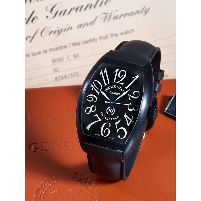 FRANCK MULLER | CASABLANCA - 10TH ANNIVERSARY, REF.8880 CNR, A LIMITED EDITION BLACK PVD WRISTWATCH WITH DATE, CIRCA 2006