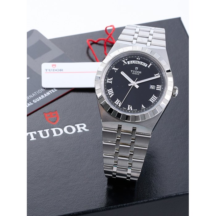 TUDOR | TUDOR ROYAL, REF.M28600, A NEW OLD STOCK STAINLESS STEEL BRACELET WATCH WITH DAY AND DATE DISPLAY, 2021