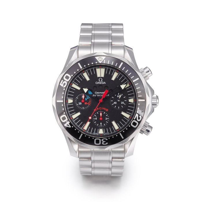 OMEGA | SEAMASTER AMERICA'S CUP RACING, REF. 25695000, A STAINLESS STEEL CHRONOGRAPH BRACELET WATCH WITH YACHT RACING COUNTDOWN INDICATOR, CIRCA 2000