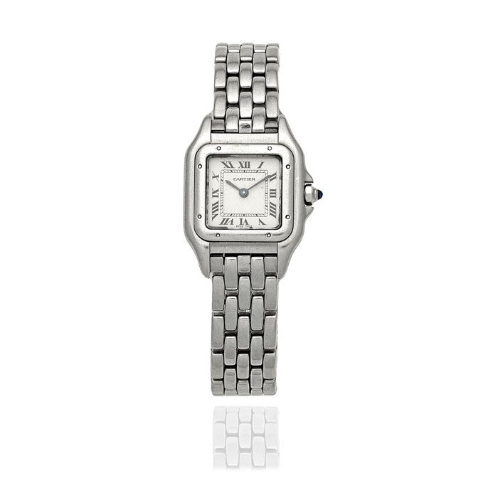 Cartier Cartier. A lady's stainless steel quartz bracelet watch Panthère, Ref: 1320, Circa 1990