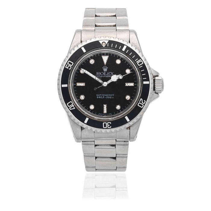 Rolex. A stainless steel automatic bracelet watch Submariner, Ref: 5513, Circa 1970