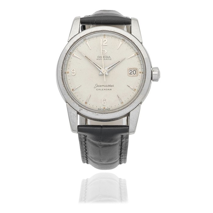 Omega. A stainless steel automatic calendar wristwatch Seamaster, Ref: 2849-1 SC, Circa 1954