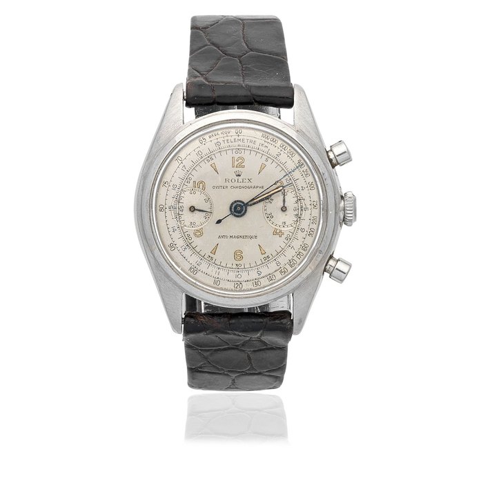 Rolex. A rare stainless steel manual wind chronograph wristwatch Oyster Monoblocco, Ref: 4500, Circa 1946