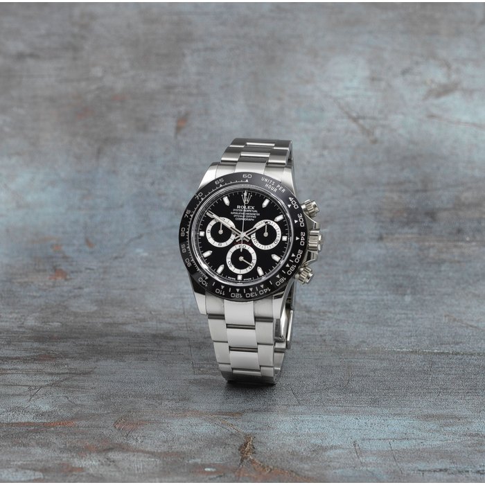 Rolex. A fine stainless steel automatic chronograph bracelet watch Cosmograph Daytona, Ref: 116500LN, Purchased 3rd January 2020