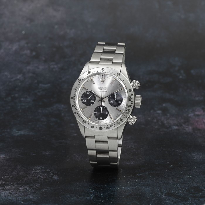 Rolex Rolex. A rare stainless steel manual wind chronograph bracelet watch Cosmograph Daytona, Ref: 6265, Purchased 3rd September 1979 · 6265