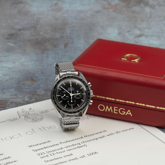 Omega. A stainless steel manual wind chronograph bracelet watch Speedmaster, Ref: 105.012-66, Manufactured 8 May 1967
