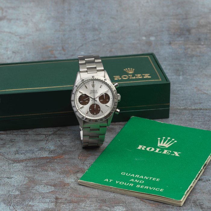 Rolex Rolex. A rare stainless steel manual wind chronograph bracelet watch offered by the original owner and together with original purchase receipt and guarantee Daytona, Ref: 6239, Purchased 30th December 1970 · 6239