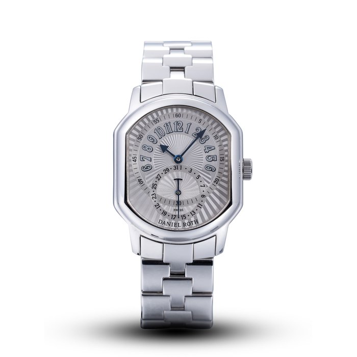 DANIEL ROTH | RETROGRADE, REF. 807.L.10, A STAINLESS STEEL RETROGRADE BRACELET WATCH WITH DATE, CIRCA 2010