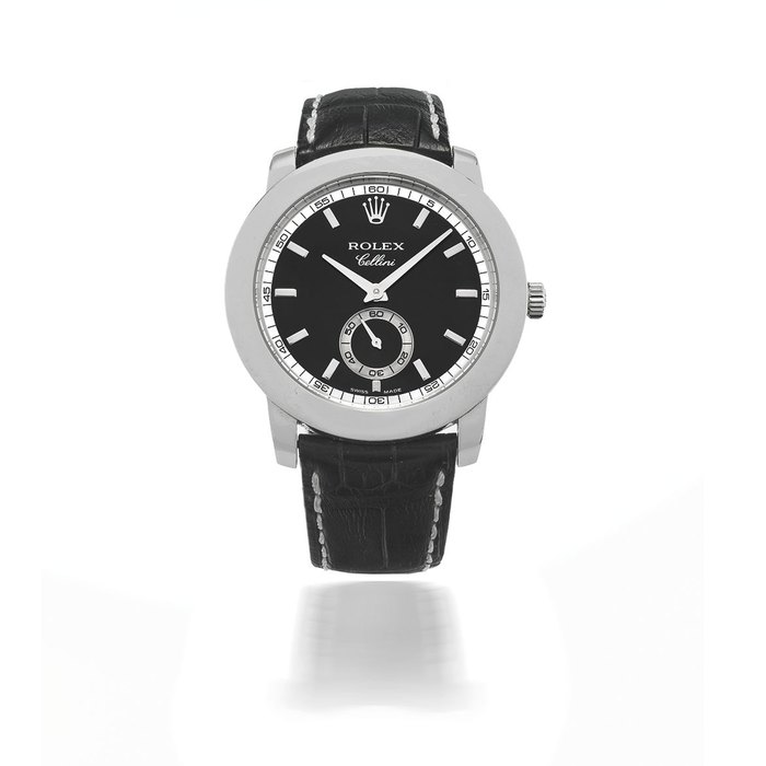 ROLEX. MONTRE BRACELET EN PLATINE MOUVEMENT MECANIQUE ROLEX. A PLATINUM MANUAL WIND WRISTWATCH Cellini, Ref: 5241, Circa 2000