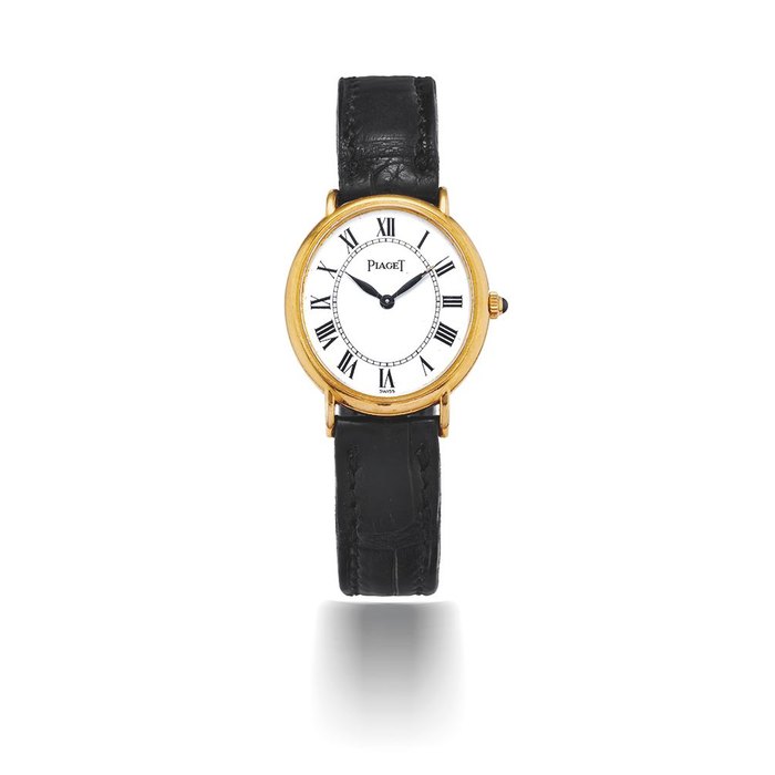 PIAGET. MONTRE BRACELET DE DAME EN OR JAUNE 18K (750) DE FORME OVALE MOUVEMENT MECANIQUE PIAGET. A LADY'S 18K GOLD MANUAL WIND OVAL WRISTWATCH Ovale, Ref: 9822, Circa 1970
