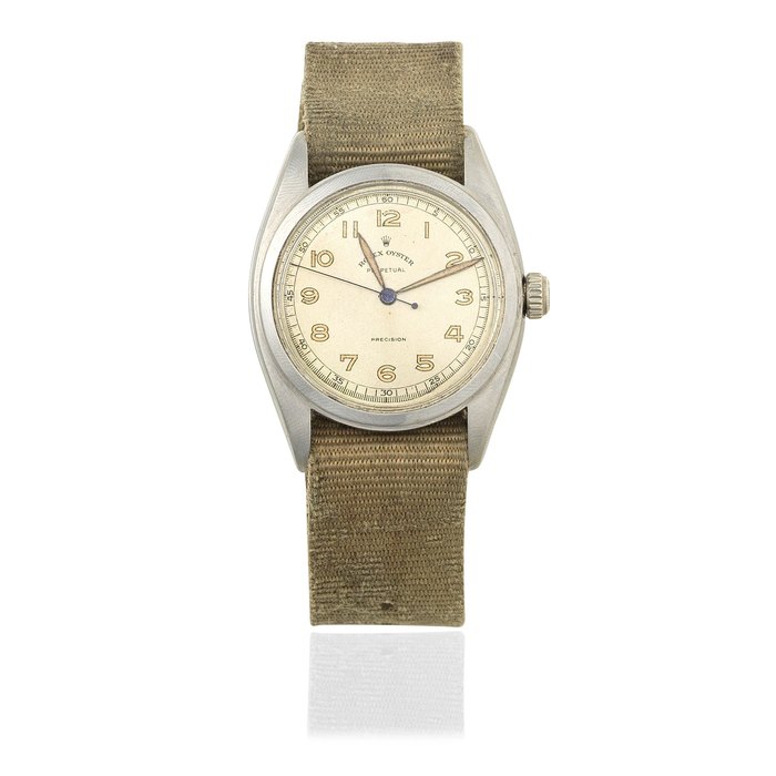 Rolex. A stainless steel automatic wristwatch Oyster Perpetual Precision 'Pre-Explorer', Ref: 6098, Circa 1961
