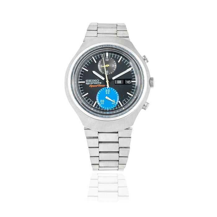 Seiko. A stainless steel automatic calendar chronograph bracelet watch Speed-Timer 'Tokei Zara', Ref: 6138-0020, Circa 1970