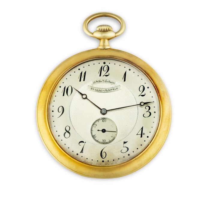 LONGINES. MONTRE DE GOUSSET A CADRAN OUVERT EN OR JAUNE 18K (750) REMONTOIR AU PENDANT LONGINES. AN 18K GOLD KEYLESS WIND OPEN FACE POCKET WATCH Circa 1900