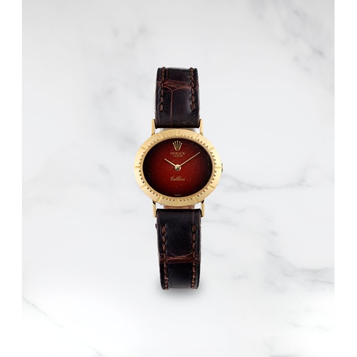 ROLEX. MONTRE BRACELET DE DAME EN OR JAUNE 18K (750) MOUVEMENT MECANIQUE ROLEX. A LADY'S 18K GOLD MANUAL WIND WRISTWATCH Cellini, Ref: 4081, Circa 1974