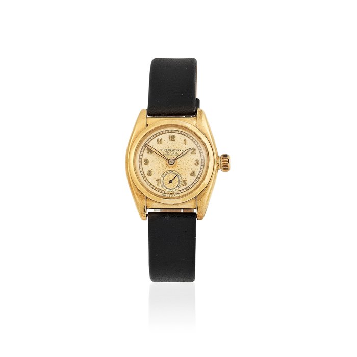 Rolex. A 9K gold manual wind wristwatch Oyster Royal Chronometre, Ref: 1873, London Import mark for 1937
