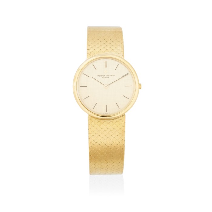 Vacheron Constantin. An 18K gold manual wind bracelet watch Ref: 2101, Purchased 23rd July 1982