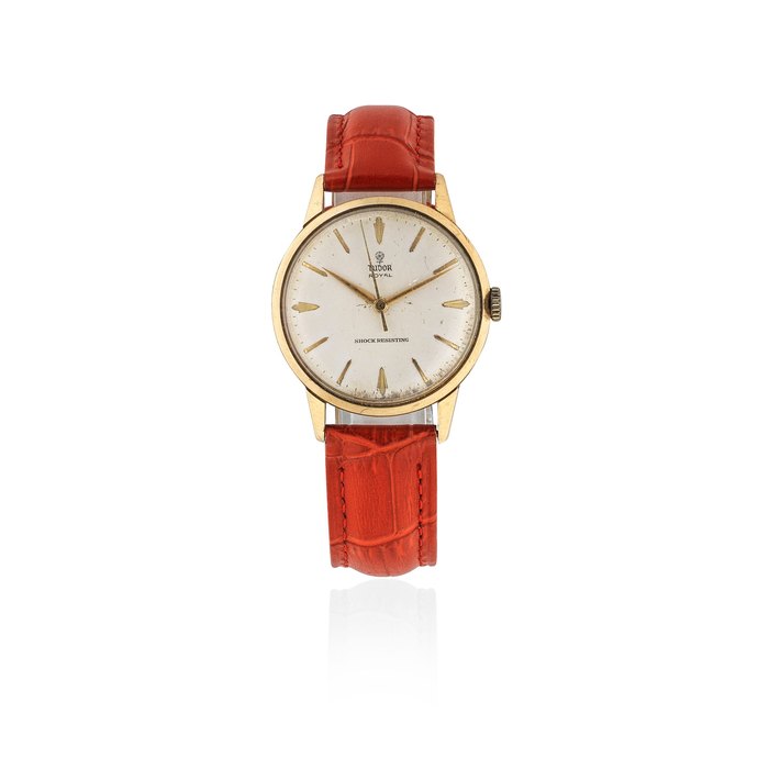 Omega Tudor. A 9K gold manual wind wristwatch Royal, London Hallmark for 1958