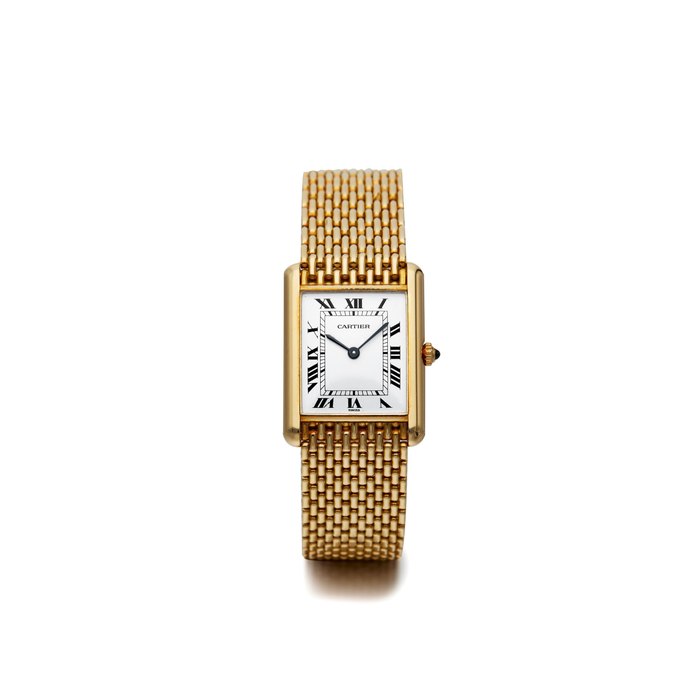 Cartier | Tank Louis Cartier, A Yellow Gold Bracelet Watch, circa 2000