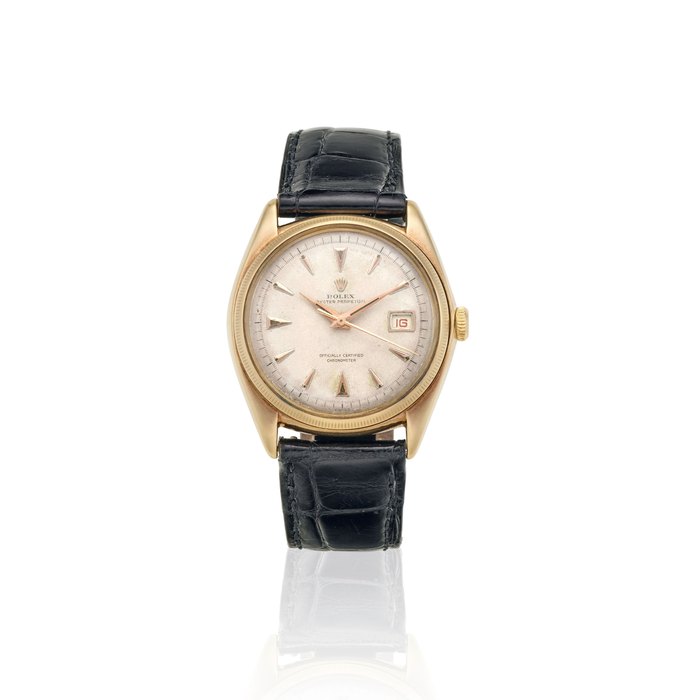 ROLEX. A 9K GOLD AUTOMATIC CALENDAR WRISTWATCH Oyster Perpetual Pre-Datejust, Ref: 4467, c.1950