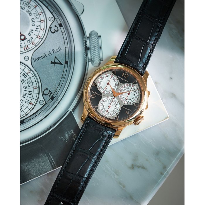 F.P. Journe. A Pink Gold Centigraphe Souverain Wristwatch, No.193, With certificate