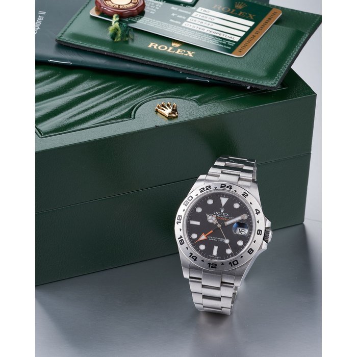 Rolex Rolex. A Stainless Steel Explorer II Bracelet Watch with Black Dial, Ref.216570, With box and certificate · 216570
