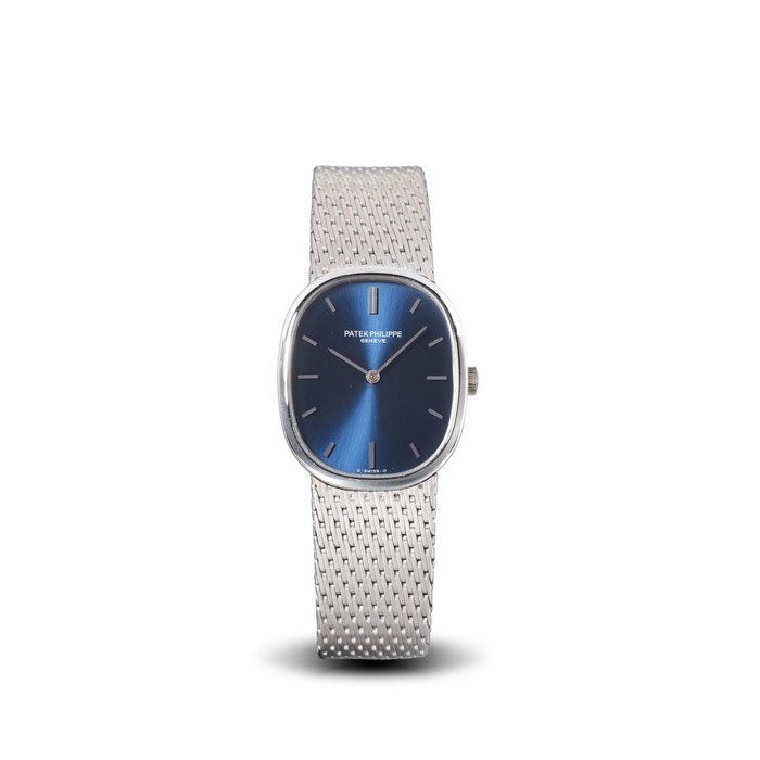 Patek Philippe. A White Gold Ellipse Bracelet Watch, Ref.3548G, with extract