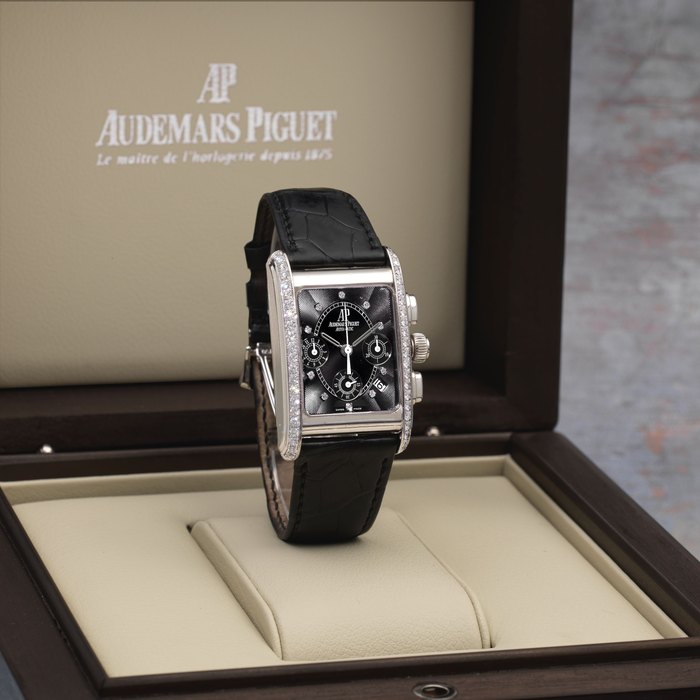 Audemars Piguet. An 18K white gold and diamond set automatic calendar chronograph wristwatch Edward Piguet Chronograph, Ref: 25946BC/Z/0001CR/01, Purchased 15th December 2007
