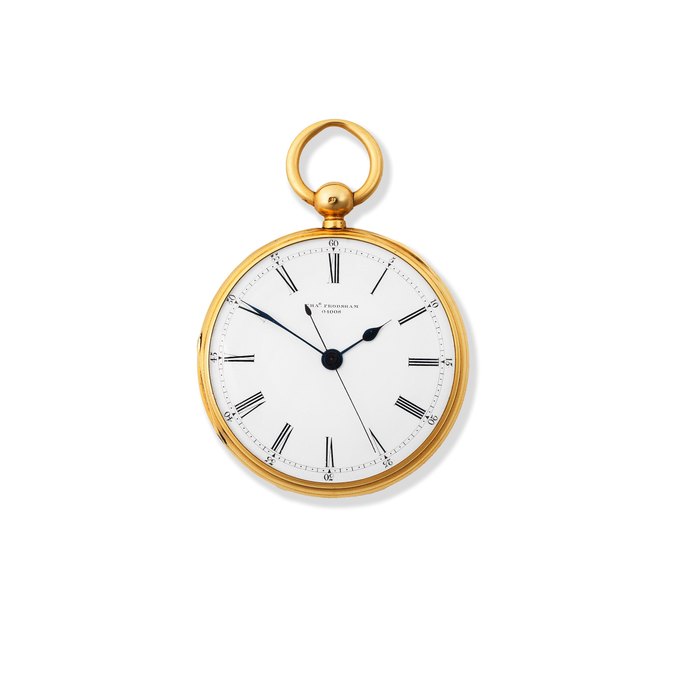  Charles Frodsham, 84 Strand, London. An 18K gold key wind open face pocket watch with centre seconds London Hallmark for 1868, Price & Market Data